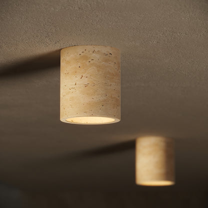 Aurelia Travertine Round Ceiling Light 100mm