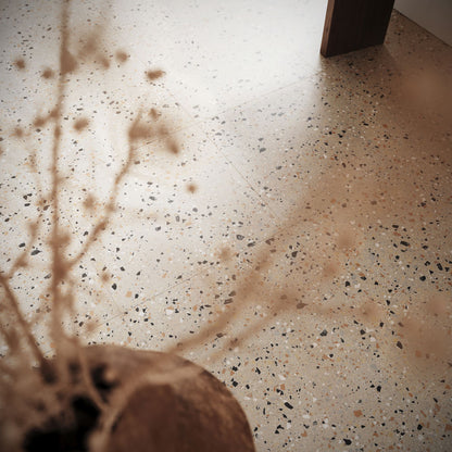 Bellazza Beige Terrazzo Porcelain Wall or Floor Tile 600 x 600mm