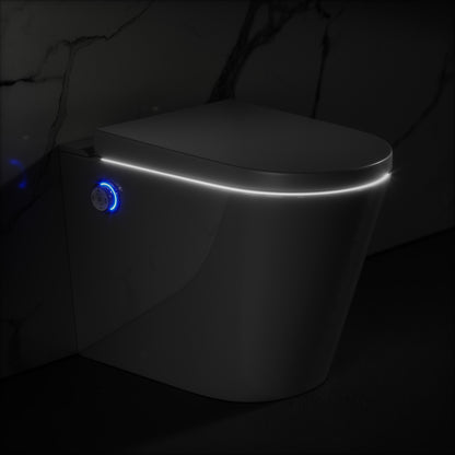 Intellismart Back To Wall Rimless Bidet Toilet with Concealed Cistern and Brushed Stainless Flush Plate