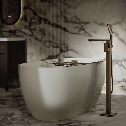 Baroque Brushed Bronze Floorstanding Bath Shower Mixer Tap