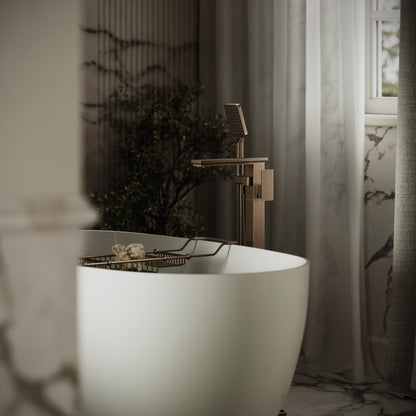 Baroque Brushed Bronze Floorstanding Bath Shower Mixer Tap