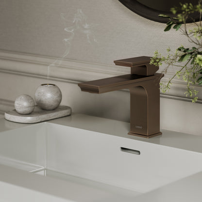 Baroque Brushed Bronze Monobloc Basin Mixer Tap