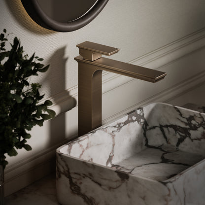 Baroque Brushed Bronze Monobloc Tall Basin Mixer Tap