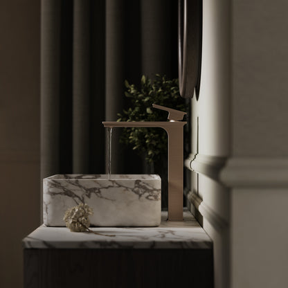 Baroque Brushed Bronze Monobloc Tall Basin Mixer Tap