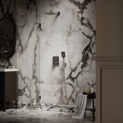 Baroque Chrome Thermostatic Shower with Handheld Shower