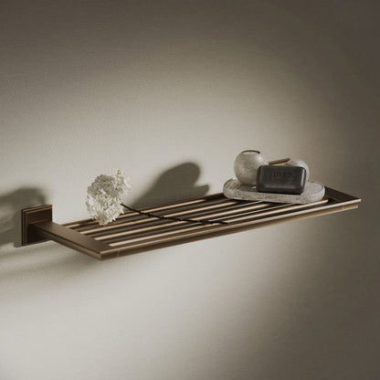 Baroque Brushed Bronze Towel Shelf
