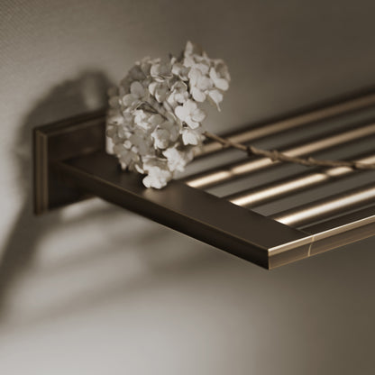 Baroque Brushed Bronze Towel Shelf