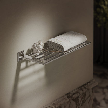 Baroque Chrome Towel Shelf