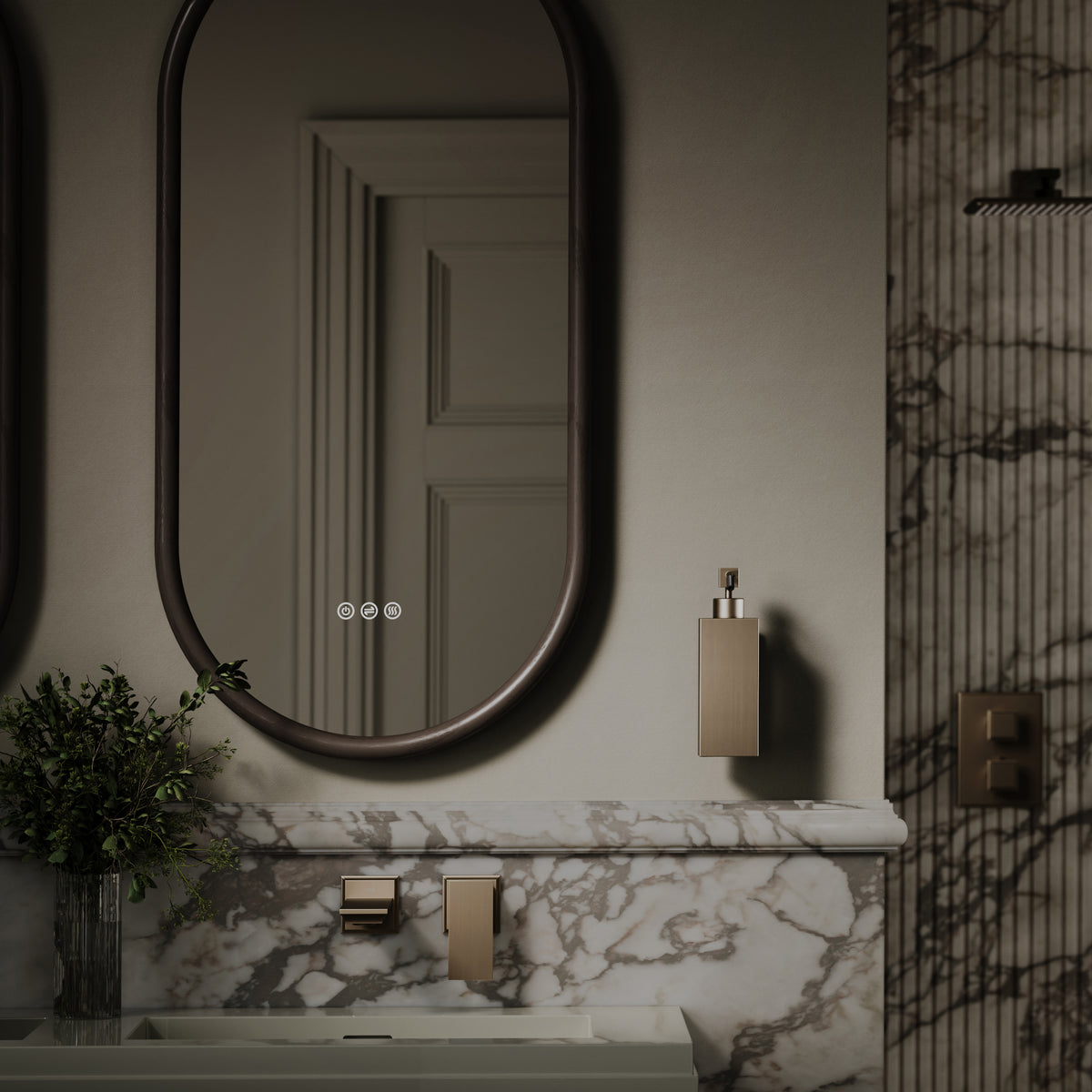Baroque Brushed Bronze Wall Mounted Soap Dispenser
