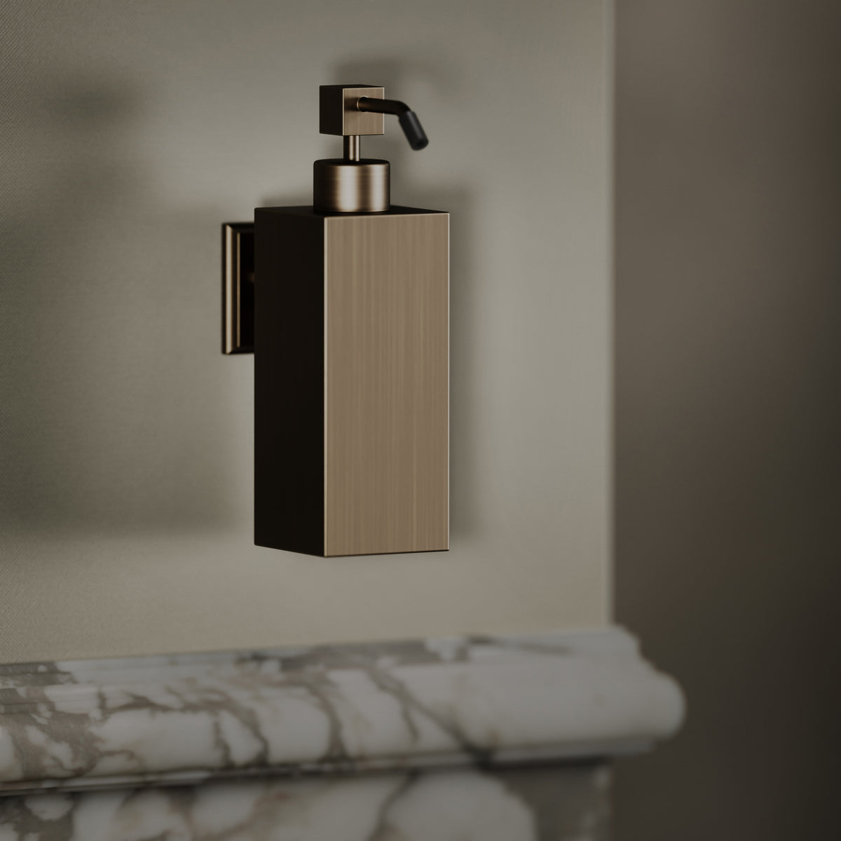 Baroque Brushed Bronze Wall Mounted Soap Dispenser
