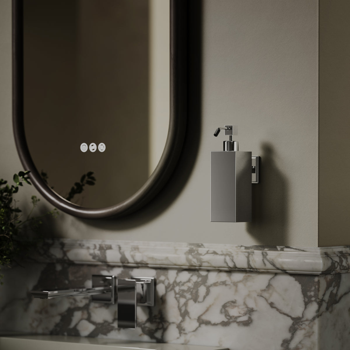 Baroque Chrome Wall Mounted Soap Dispenser