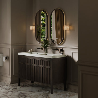 Baroque Brushed Bronze Wall Mounted Basin Mixer Tap
