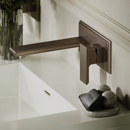 Baroque Brushed Bronze Wall Mounted Basin Mixer Tap