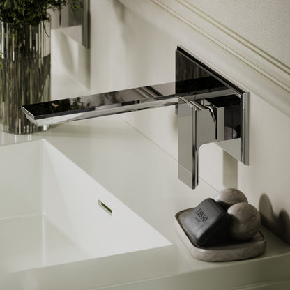 Baroque Chrome Wall Mounted Basin Mixer Tap