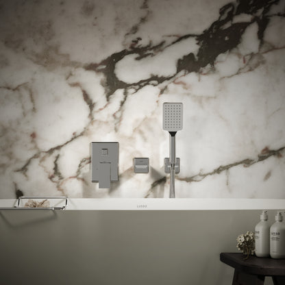 Baroque Chrome Wall Mounted Bath Shower Mixer Tap