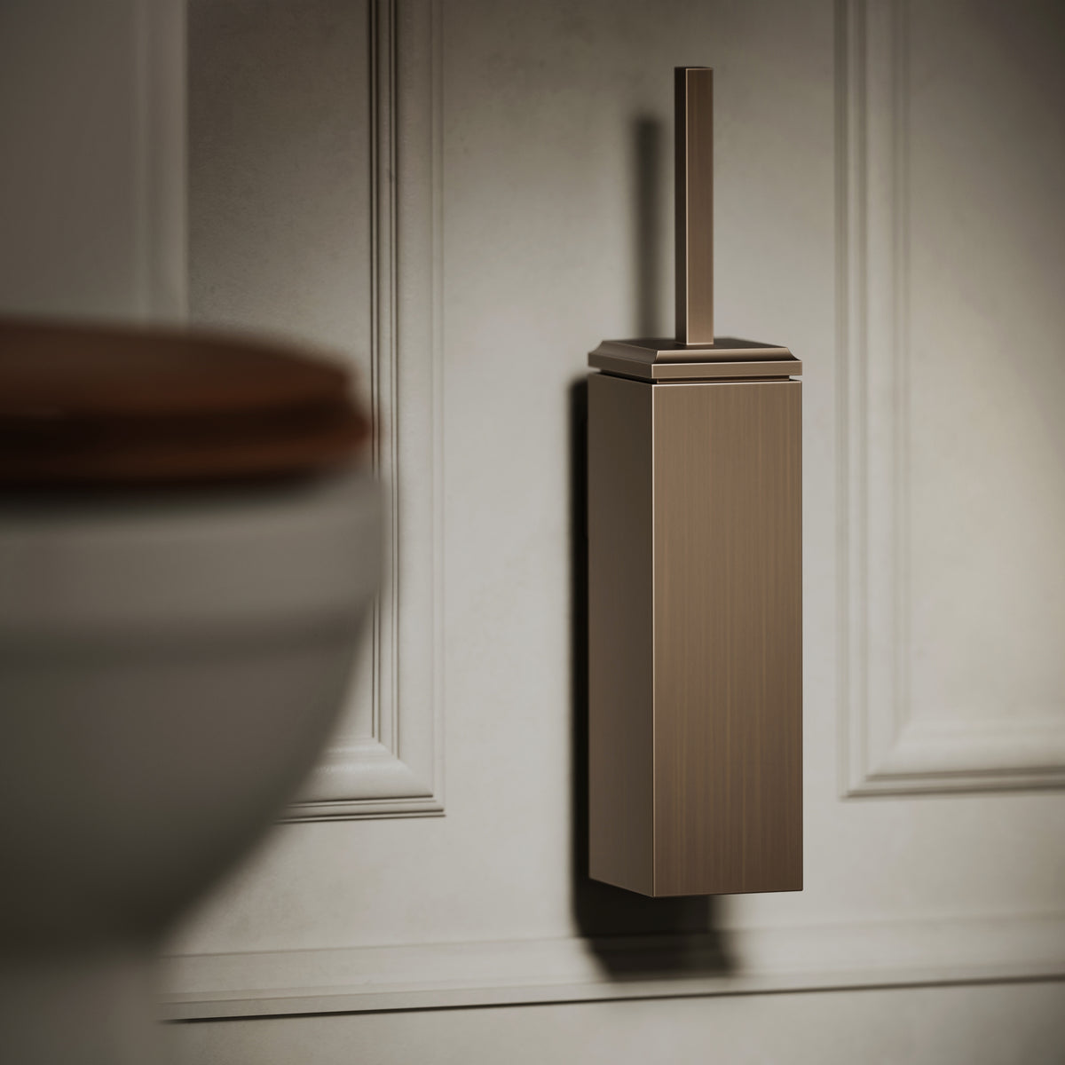 Baroque Brushed Bronze Wall Mounted Toilet Brush