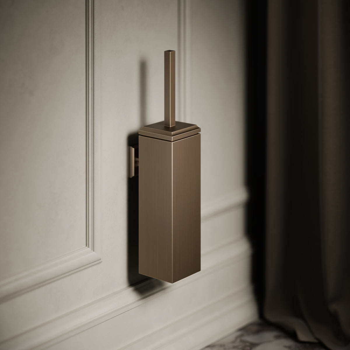 Baroque Brushed Bronze Wall Mounted Toilet Brush