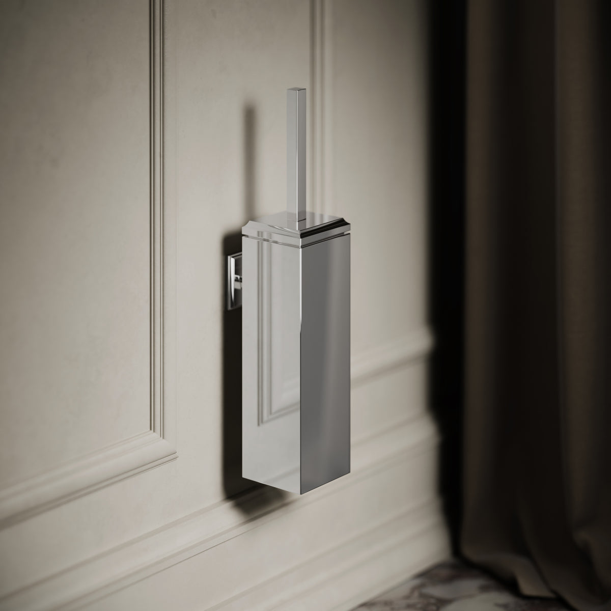 Baroque Chrome Wall Mounted Toilet Brush