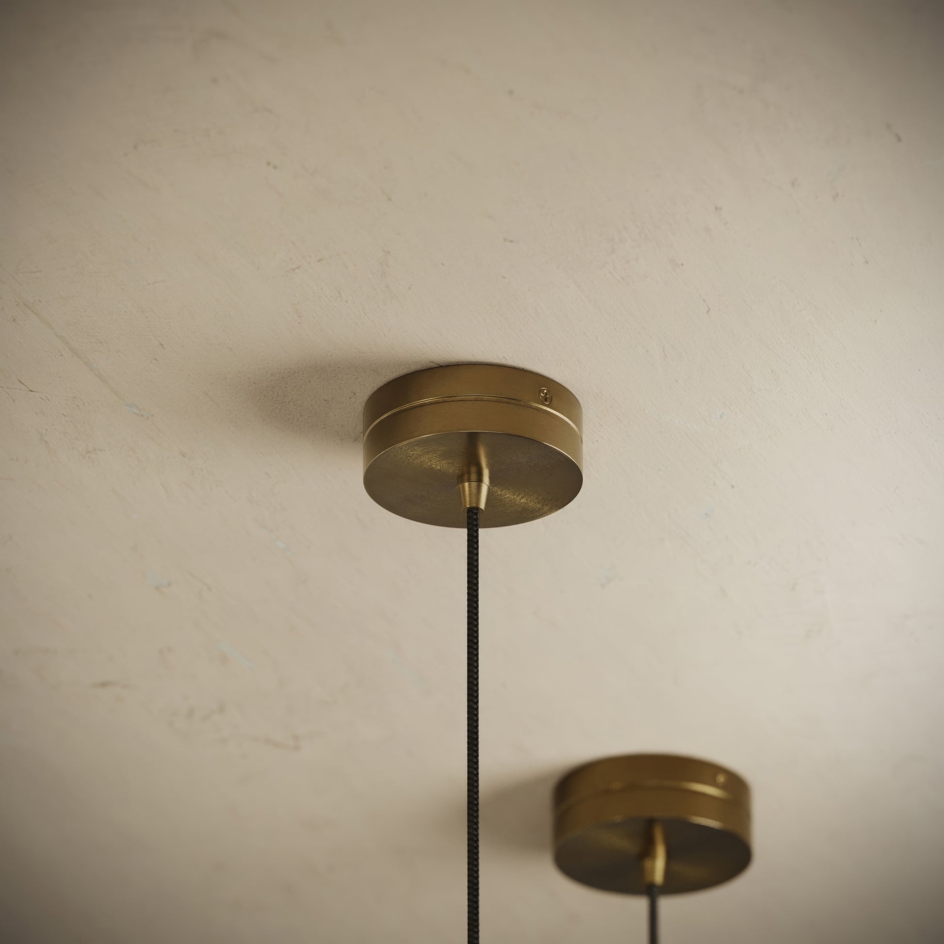 Luminosa Alabaster LED IP20 Pendant Light Burnished Brass 400mm