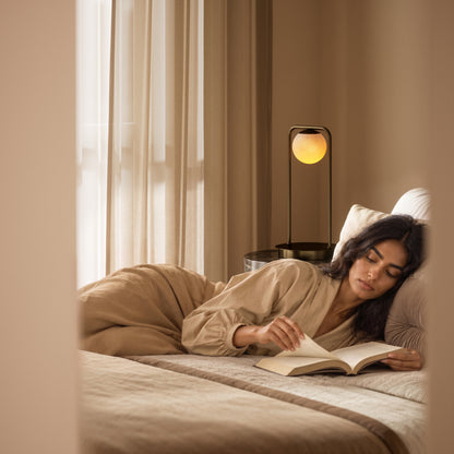 Amelie Alabaster & Burnished Brass Table Lamp