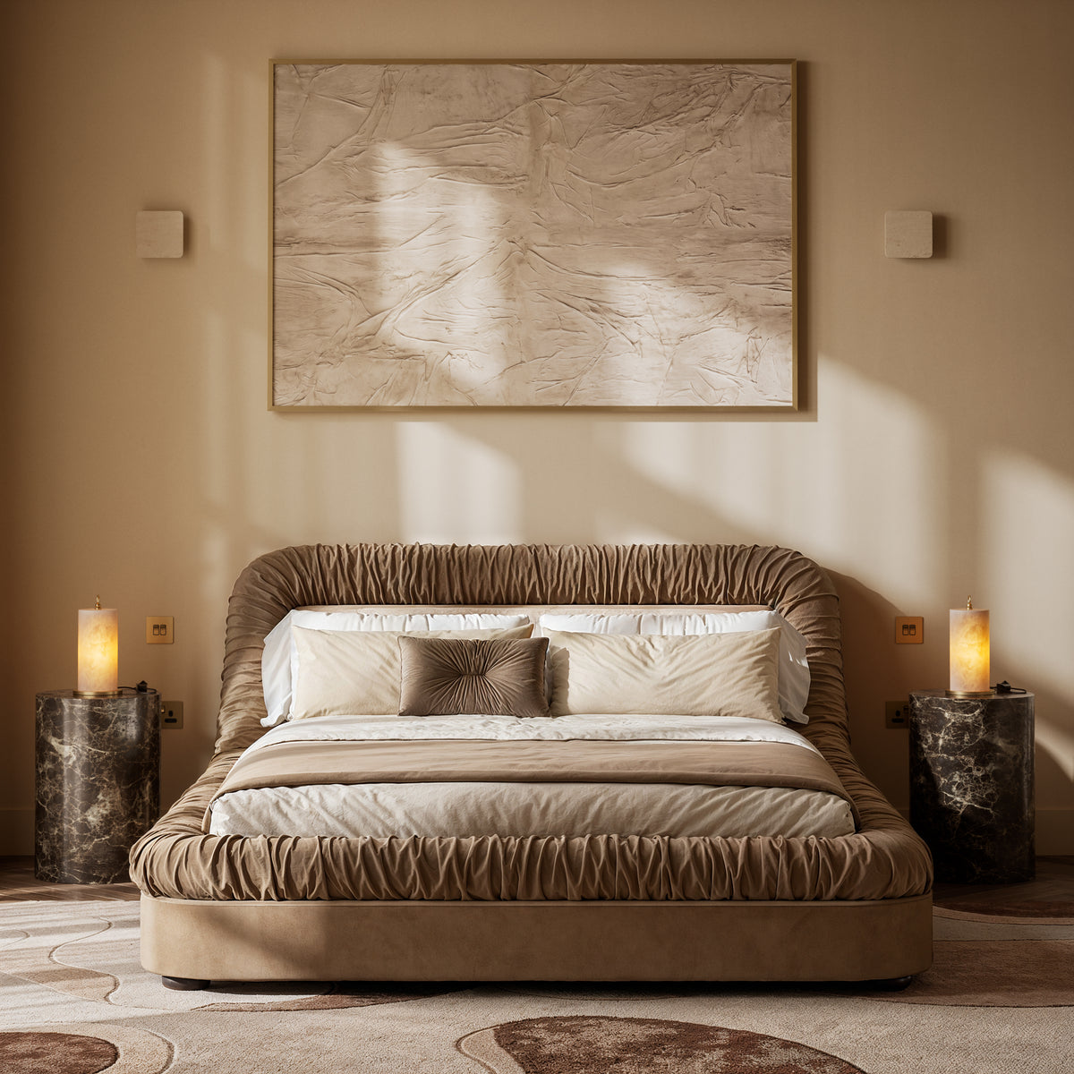 Ciara Alabaster & Brushed Gold Table Lamp