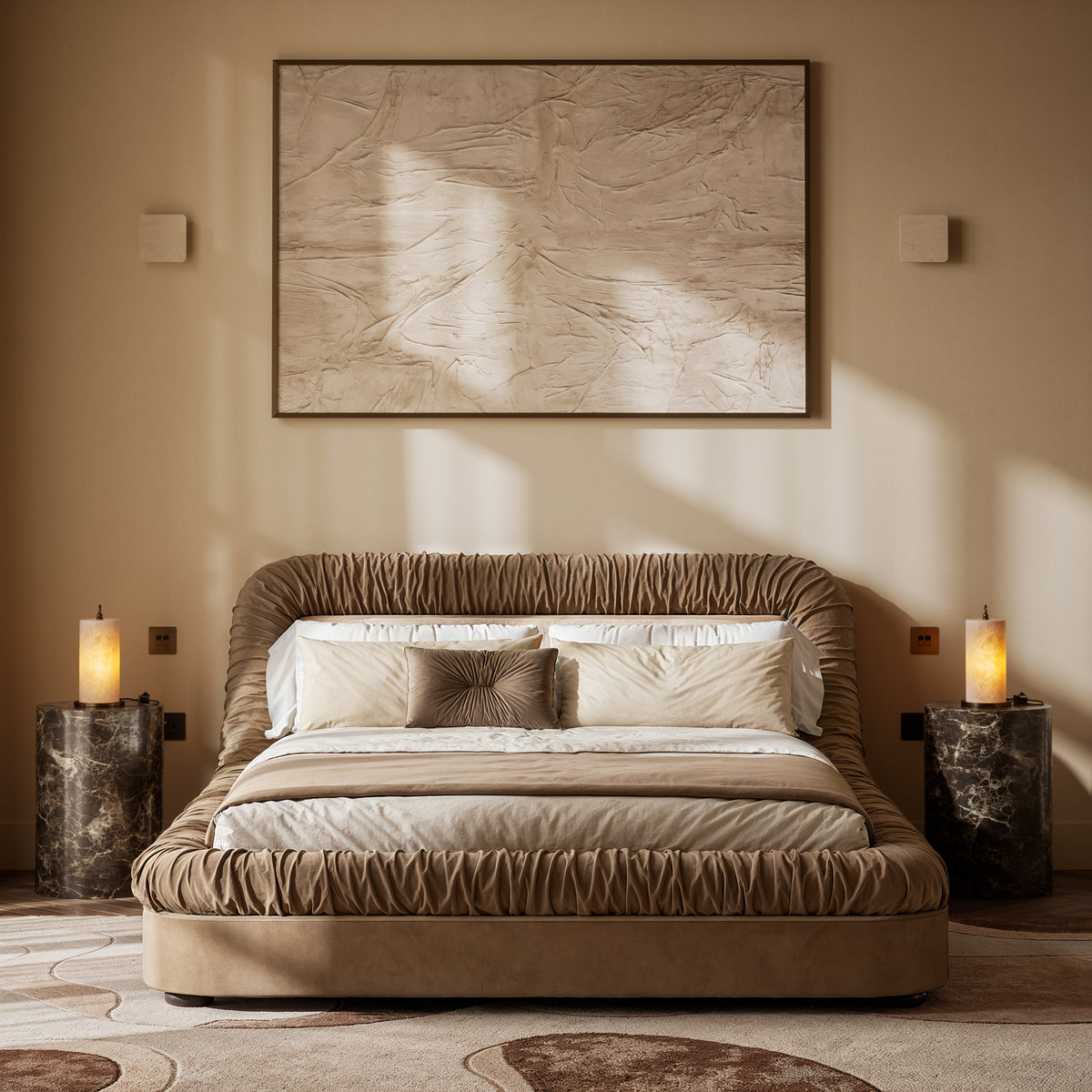 Ciara Alabaster & Burnished Brass Table Lamp