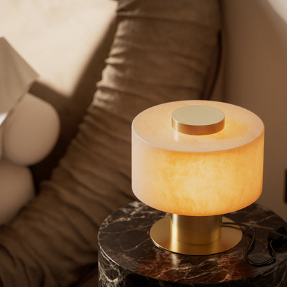Odette Alabaster & Brushed Gold Table Lamp