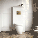 Berkeley Traditional Back to Wall Rimless Toilet with Concealed Cistern, Matte White Claridge Housing and Square Flush Plate