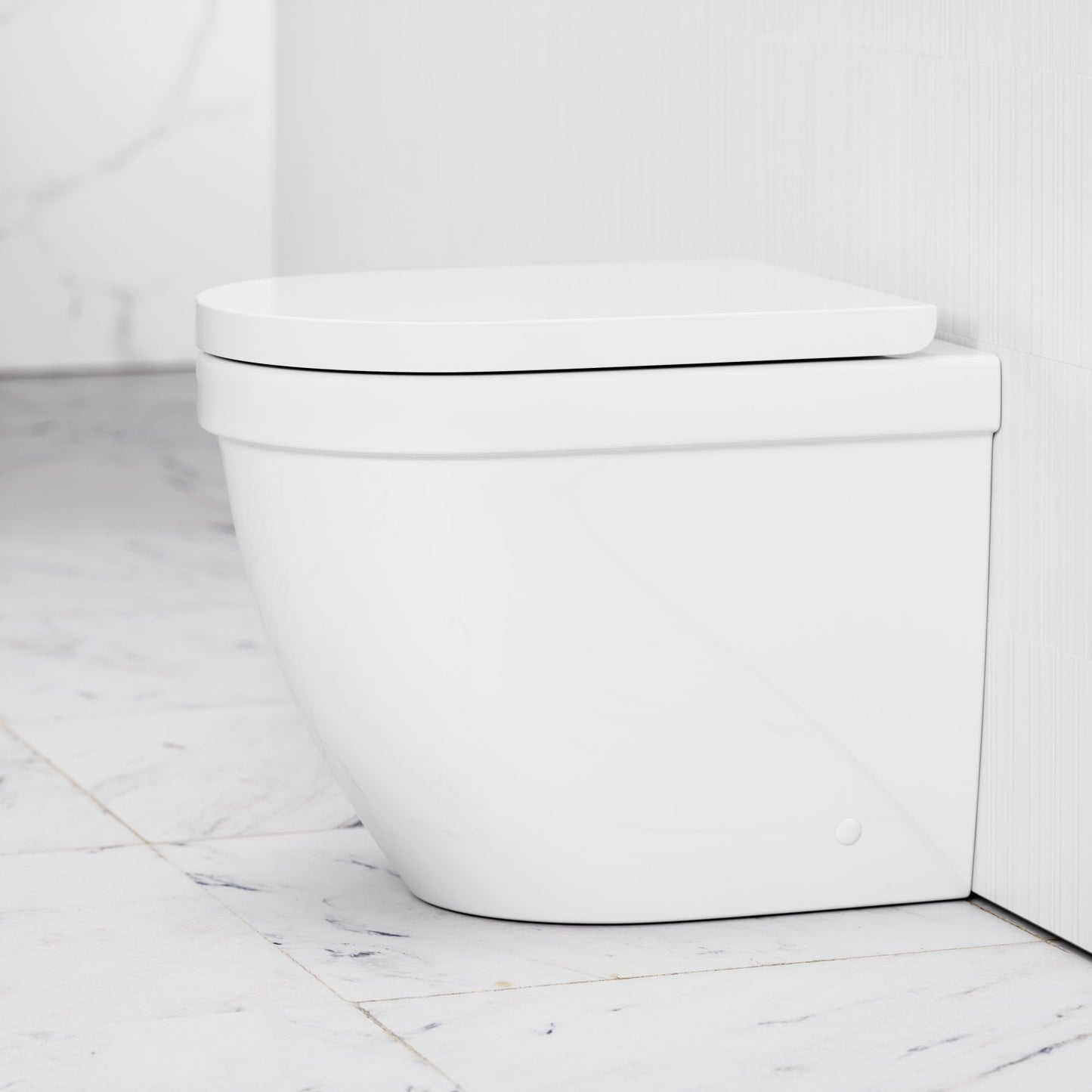 Berkeley Traditional Back to Wall Rimless Toilet with Concealed Cistern and Aged Bronze Flush Plate