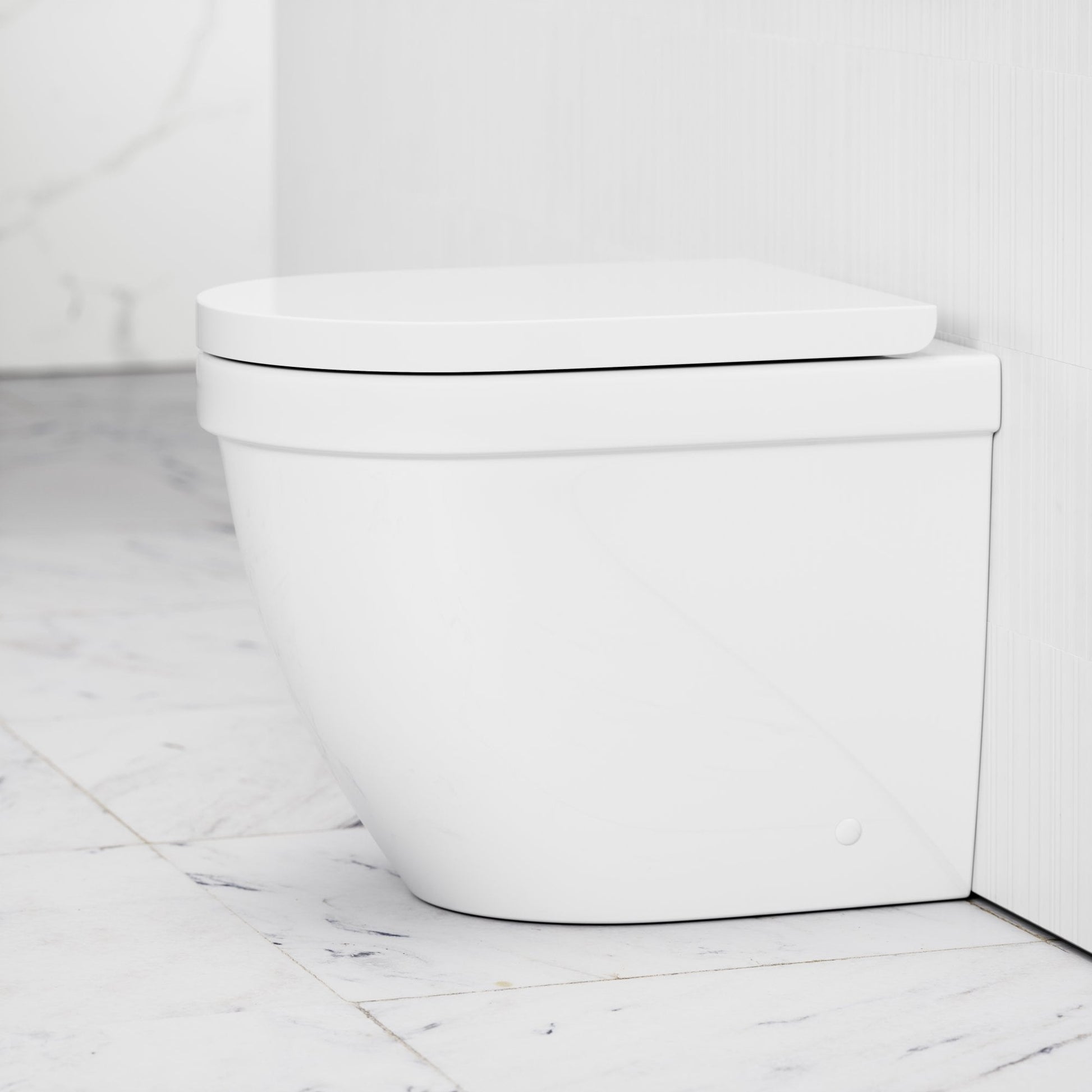 Berkeley Traditional Back to Wall Rimless Toilet with Concealed Cistern and Aged Bronze Flush Plate