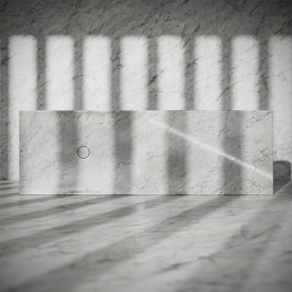 Levitare Carrara Marble Ultra Thin Wall Mounted Basin 1200mm (Offset Waste)
