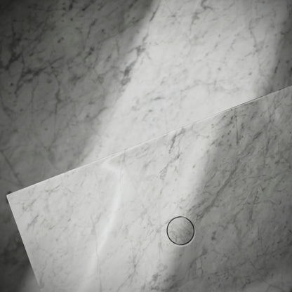 Levitare Carrara Marble Ultra Thin Wall Mounted Basin 1200mm (Offset Waste)