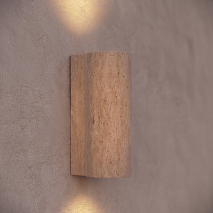 Calabria Travertine Round Wall Sconce Light 290mm