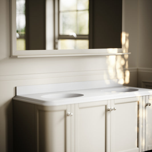 Connaught & Charsley Polished White Upstand 1400mm