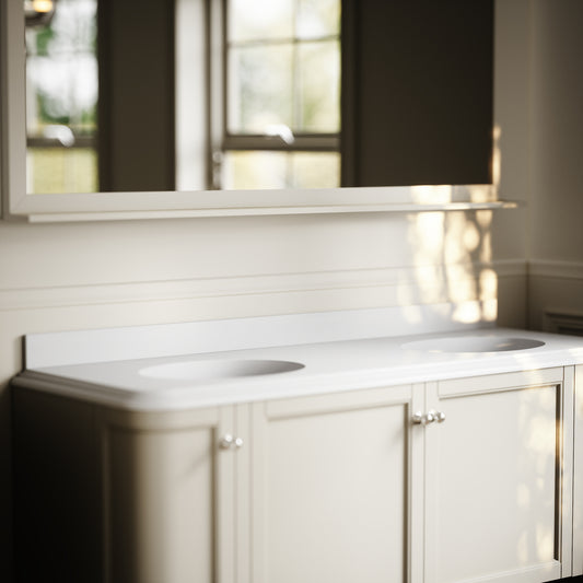 Connaught & Charsley Polished White Upstand 1600mm