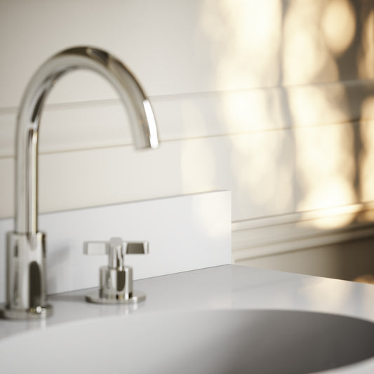 Connaught & Charsley Polished White Upstand 800mm