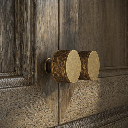 Chester Aged Bronze Hammered Cabinet Door Knob