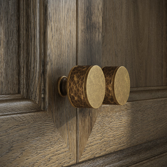 Chester Aged Bronze Hammered Cabinet Door Knob