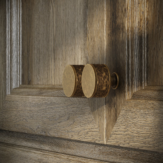 Chester Aged Bronze Hammered Cabinet Door Knob