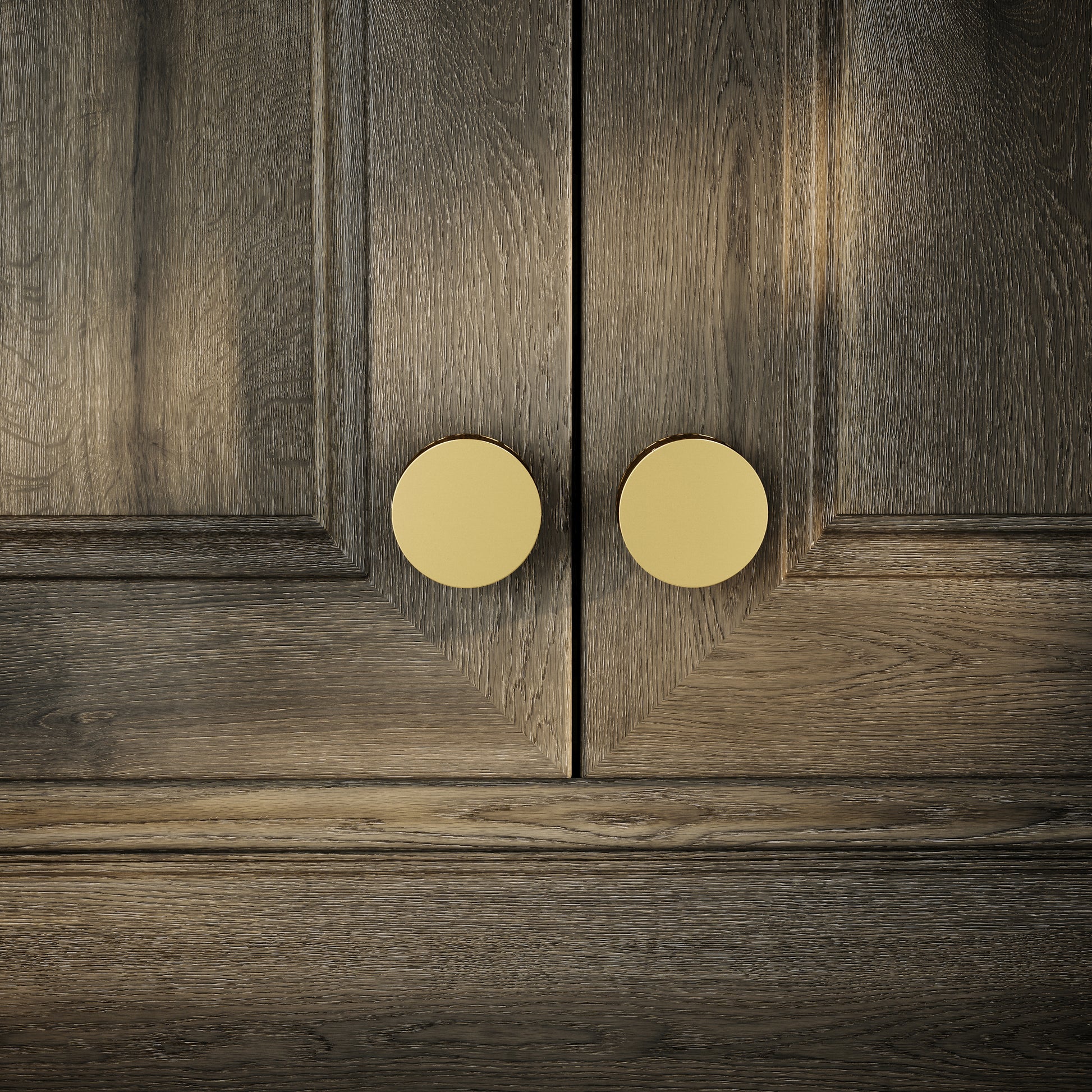 Chester Brushed Gold Hammered Cabinet Door Knob