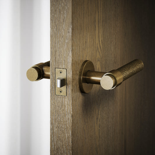 Chester Aged Bronze Hammered Lever Door Handles