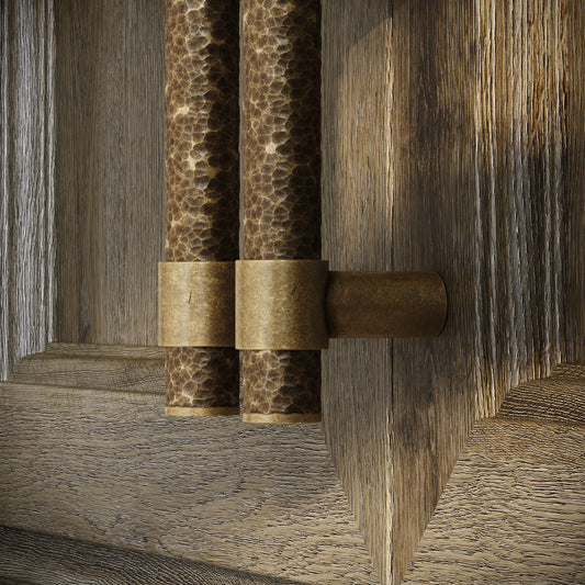 Chester Aged Bronze Hammered Pull Bar Handle 250mm