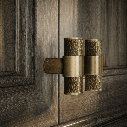 Chester Aged Bronze Hammered T-Bar Cabinet Door Handle