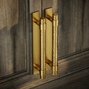 Chester Plate Brushed Gold Hammered Pull Bar Handle 250mm