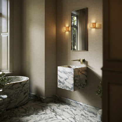 Cino Carrara Marble Wall Hung Basin 400mm
