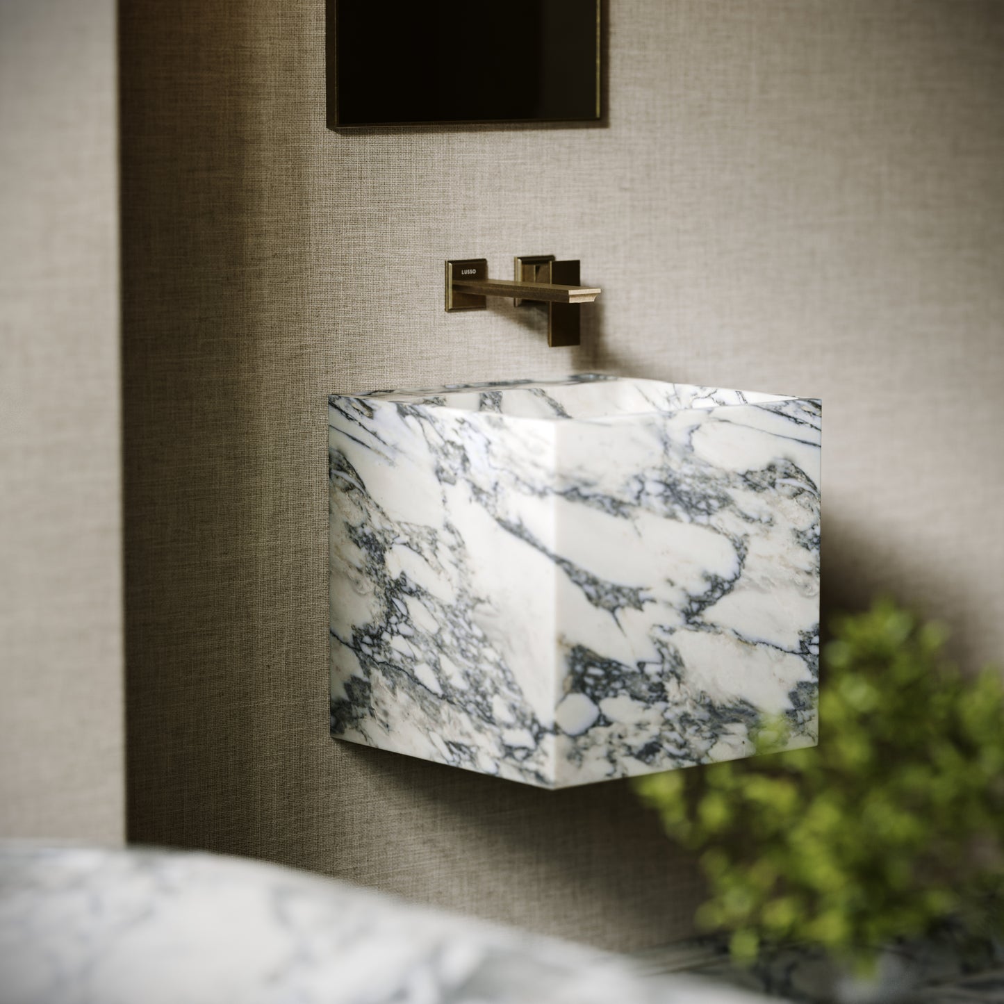 Cino Carrara Marble Wall Hung Basin 400mm
