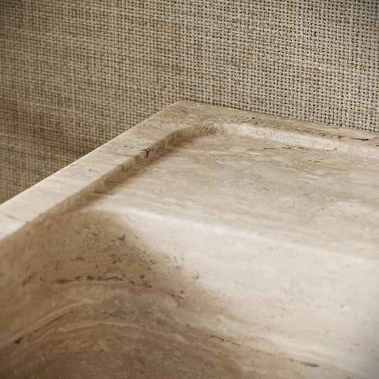 Cino Travertine Stone Wall Hung Basin 400mm