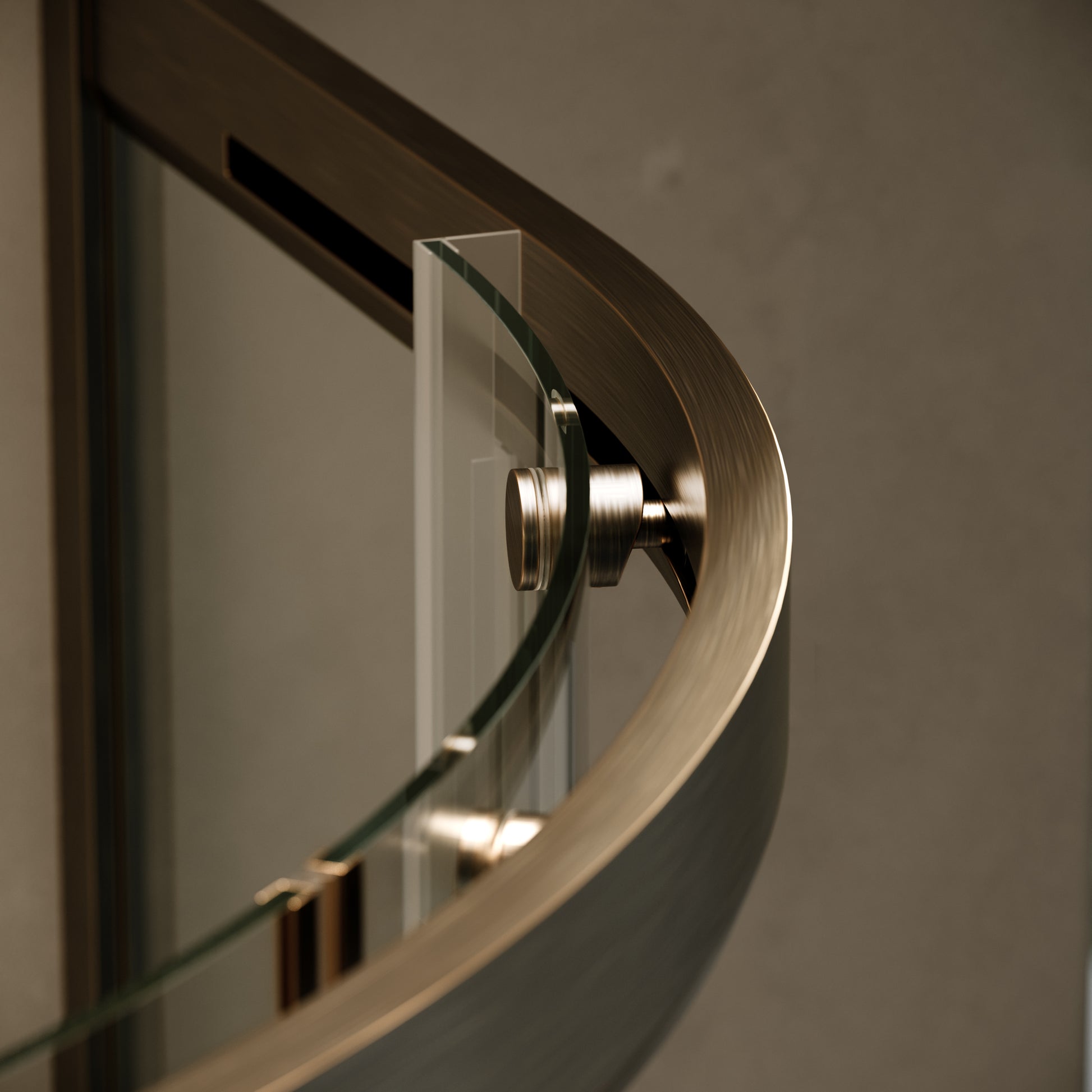 Cloud Quadrant Brushed Bronze Shower Enclosure 900mm