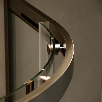 Cloud Quadrant Brushed Bronze Shower Enclosure 900mm