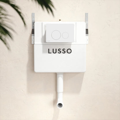 Senza Concealed Dual Flush Cistern with Round Flush Plate